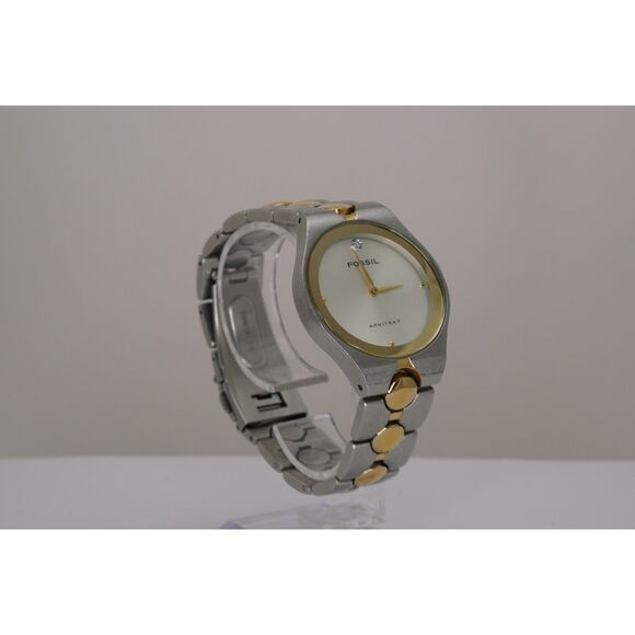 Fossil Arkitekt Watch FS-2787 Mens 35mm Two Tone Case Band Quartz Two Hands - Picture 1 of 8